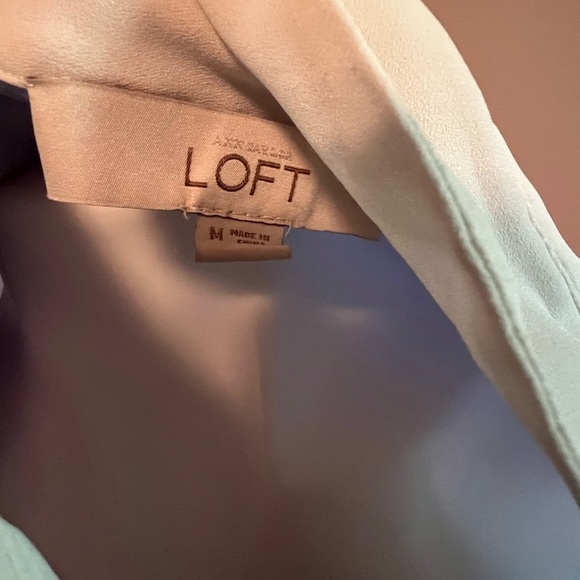 LOFT blue button down worth it casual shirt - Picture 2 of 3